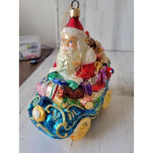 Radko royal roadster Santa large car toys ornament vintage Xmas tree